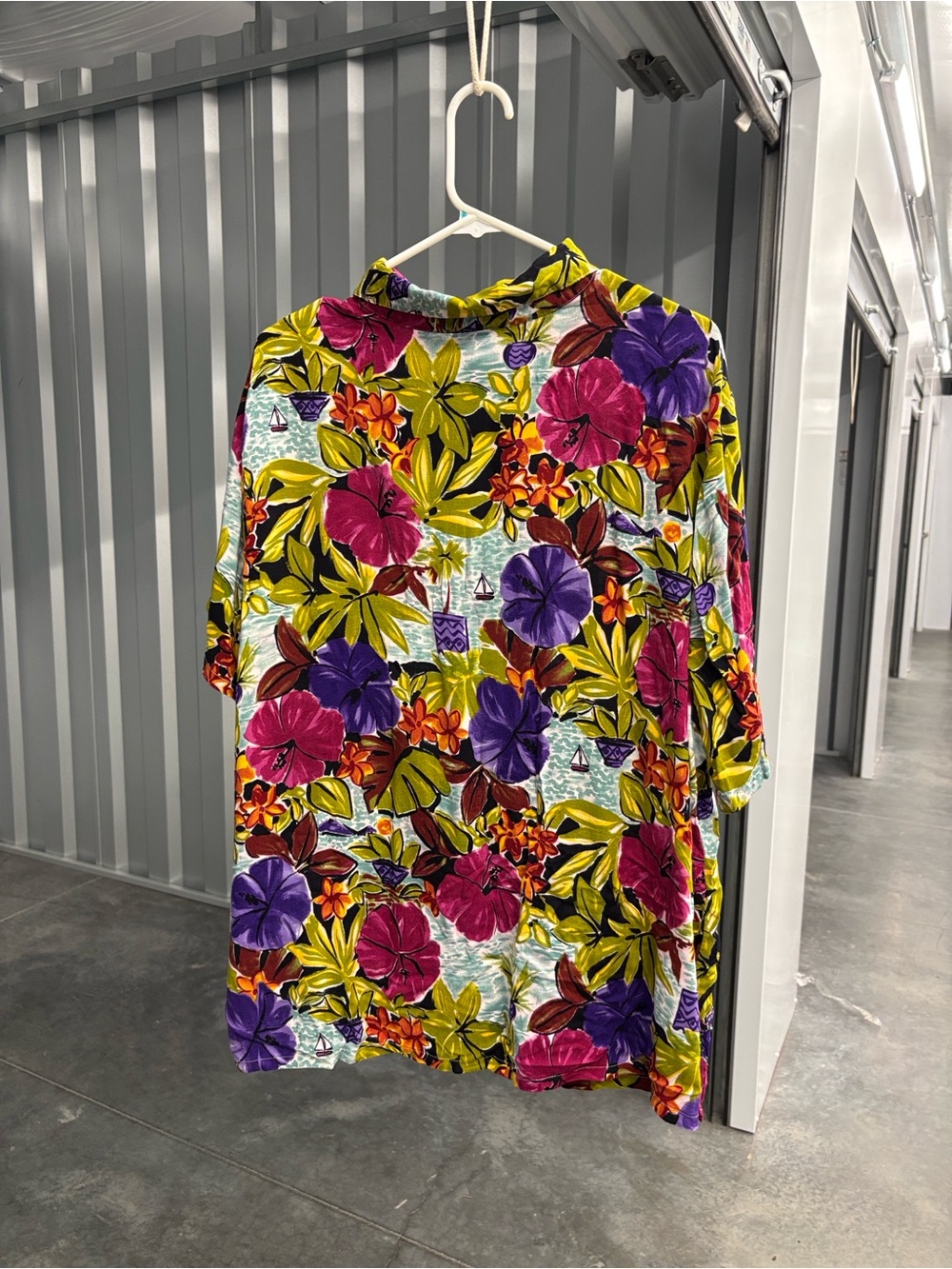 Liz & Me Floral Hawaiian Button-Up Shirt - Multicolor Bold Vibrant Tropical 3X - Picture 7 of 16
